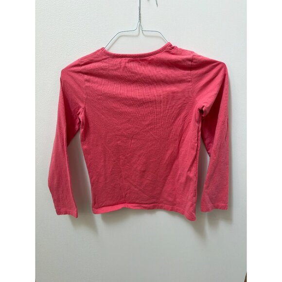 Mini Boden Girls Pink Long-Sleeve Unicorn Appliqué Shirt 9-10 Yrs Cotton - Picture 4 of 4